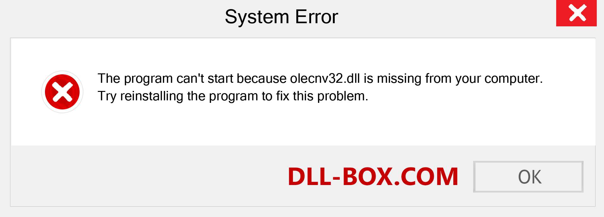  olecnv32.dll file is missing?. Download for Windows 7, 8, 10 - Fix  olecnv32 dll Missing Error on Windows, photos, images